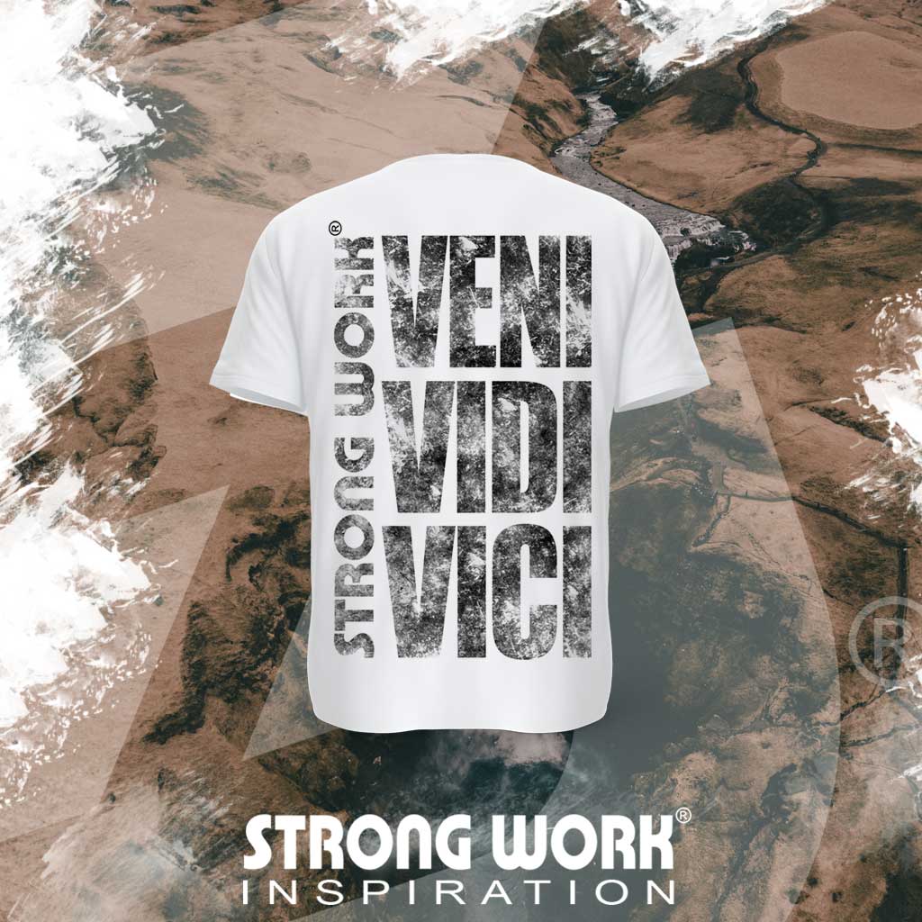 STRONG WORK SHORT SLEEVE T-SHIRT IN ORGANIC COTTON VENI VIDI VICI FO